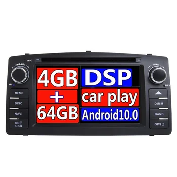 TOYOTA Corolla E120 e 120 BYD F3 Android 10 2 Din 8 KODOLU 4G 64G Auto radio multimediju dvd atskaņotājs audio, GPS, WIFI atbalsts DVR