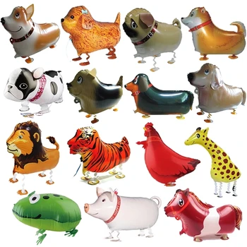 Pastaigas Dzīvnieku Hēlija Balonu Gudrs Kaķis/Suns/Dinozauru Folijas gaisa Balons, Dzimšanas dienas svinības Rotājumus Bērniem, Bērnu duša Dāvanu Rotaļlietas Gaisa Globos