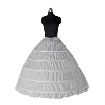 princese Apakšsvārki sešu slāņu kāzu kleitu atbalsta balts lielformāta banketa kleita svārki atbalsts Pavasara Vasaras Bumbu Kleita Petticoa