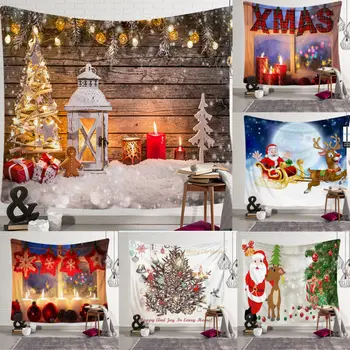1pc Ziemassvētku Spīd Gobelēns Sienas Karājas Guļamistabu Mājas Dzīvojamā Istabā Mākslas Dekori
