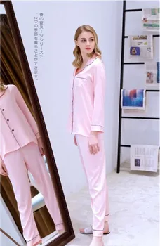 Sieviešu Pidžamas Vienkārši Sleepwear Uzvalku 2 Gab Homewear Lounge Bikses Uzvalki Atpūtas Sadzīves Drēbes Ledus Zīda Plānas Naktsveļu J083